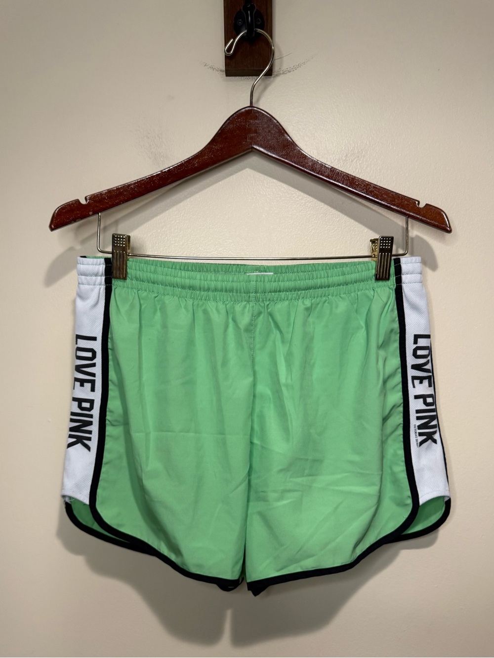 VS Pink y2k 2011 gym athletic running shorts lined lime green size medium